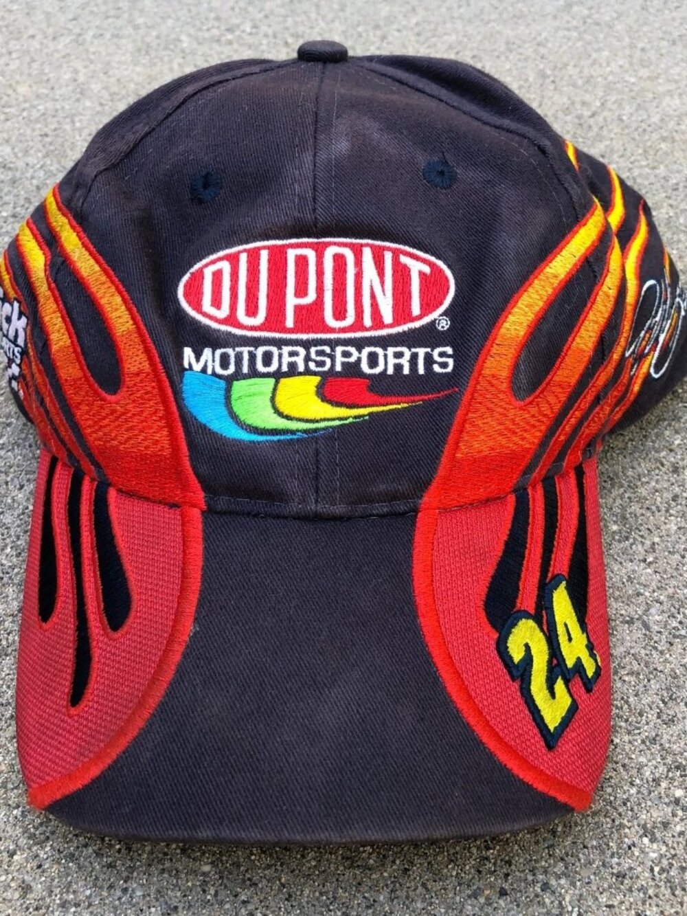 Vintage CHASE AUTHENTICS DUPONT Motorsports Hat Men's Hendrick Flames NASCAR Cap